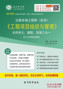 3d电子书 注册咨询工程师 投资 工程项目组织与管理 名师讲义 真题 预测三合一